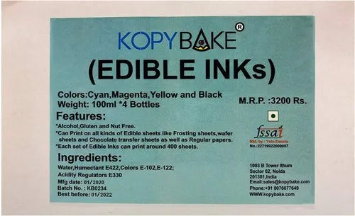 Edible Ink Set 100 ML per each